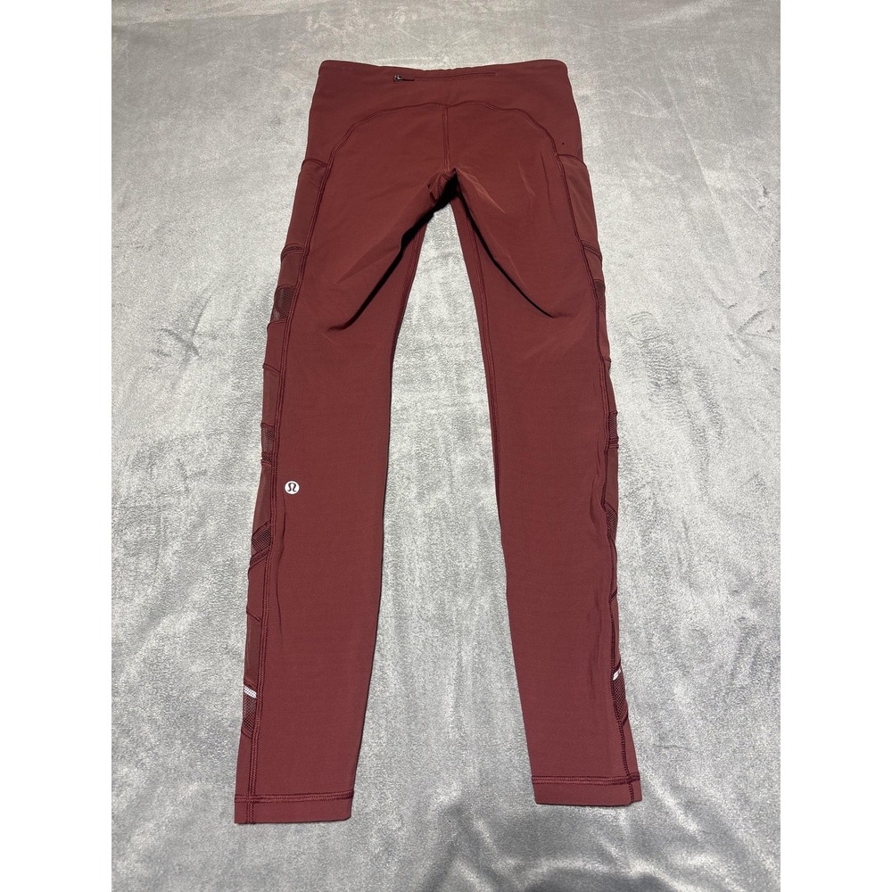 Lululemon Women Size 6 Speed Up Tight Mesh Panel Leggings W5BCTS Savannah